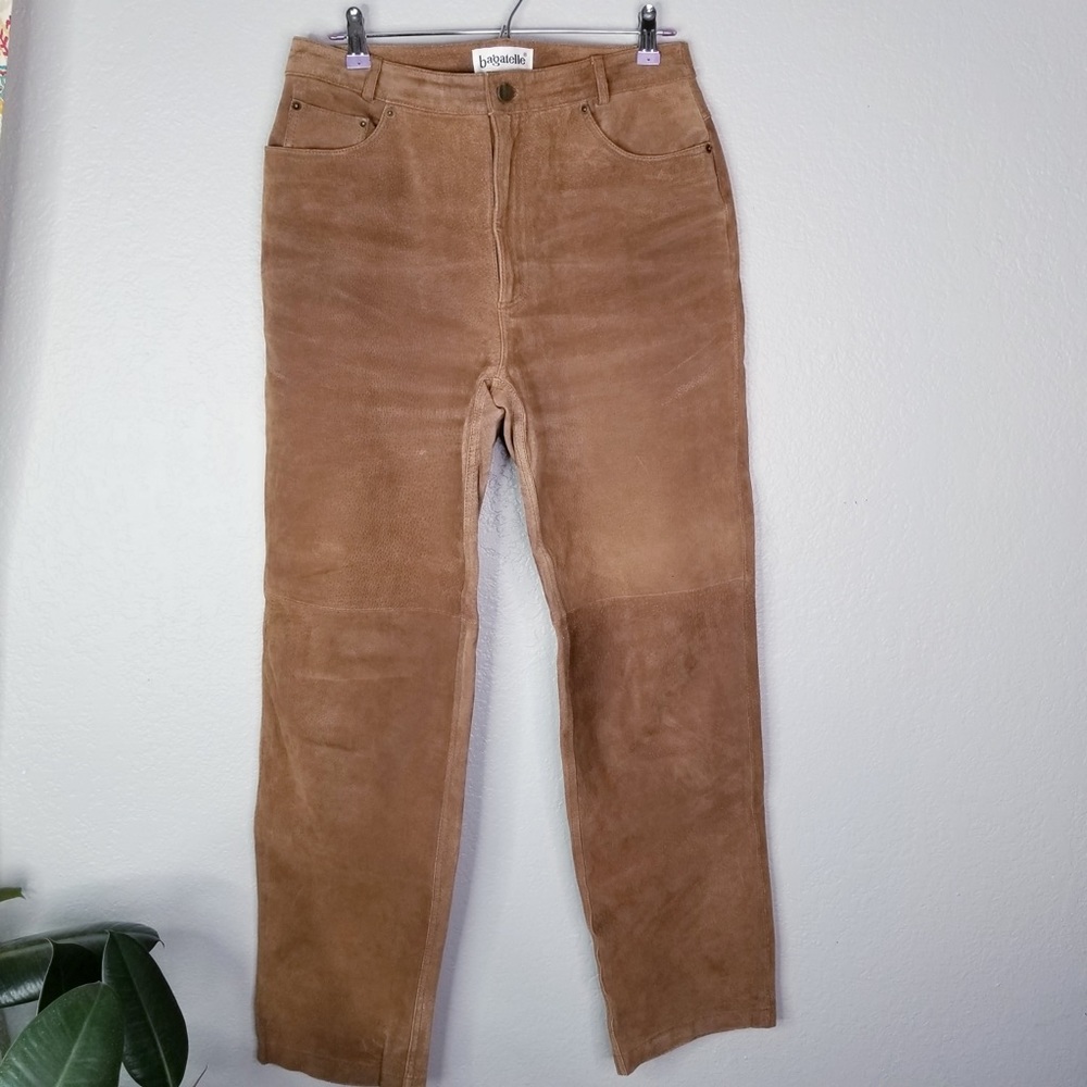 Vintage leather straight leg pants size 10